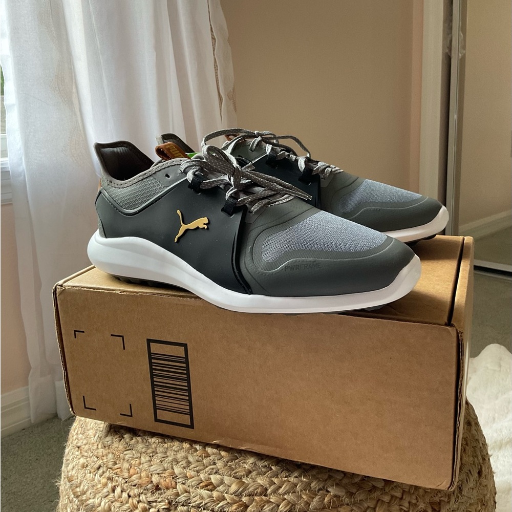 Puma Men's Gray and Black Golf Shoes - Picture 5 of 7